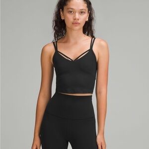 Lululemon Align Strappy Ribbed Tank Top Light Support, A/B Cup Black - Size 4